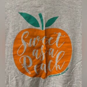 Women’s Gray Shirt - Sweet as a Peach Design